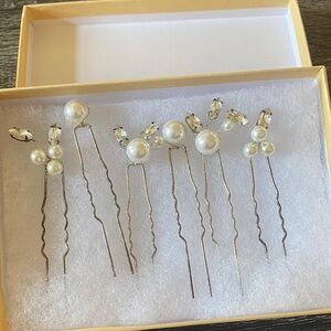 Bridal Pearl Hair Pins Set Wedding Hair Accessories Prom NWOT Boxed